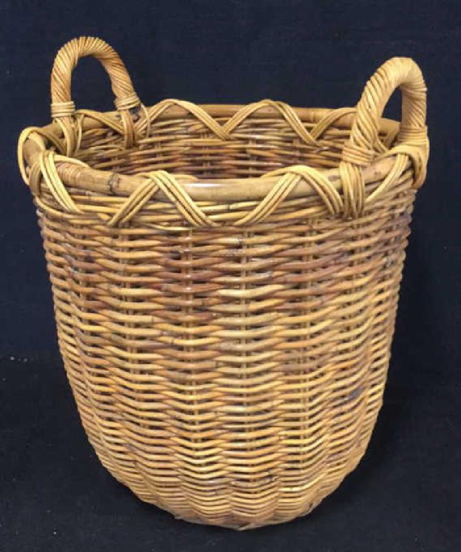 Oversized Hand Crafted Wicker Basket w Handles (1 of 10)