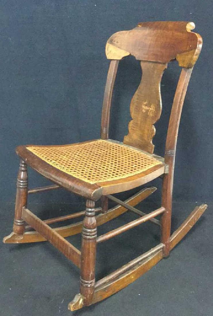 Antique Tiger Maple "Brewster" Rocker (1 of 10)