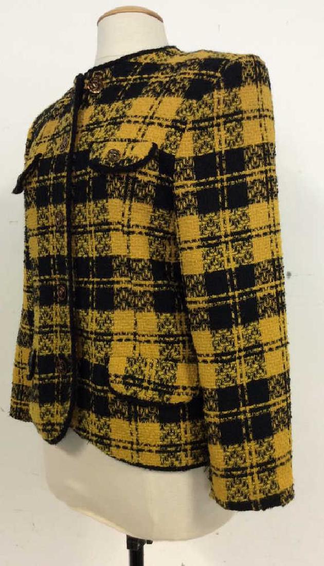 MOD ECRAN Yellow Black Checkered Woven Jacket (1 of 9)