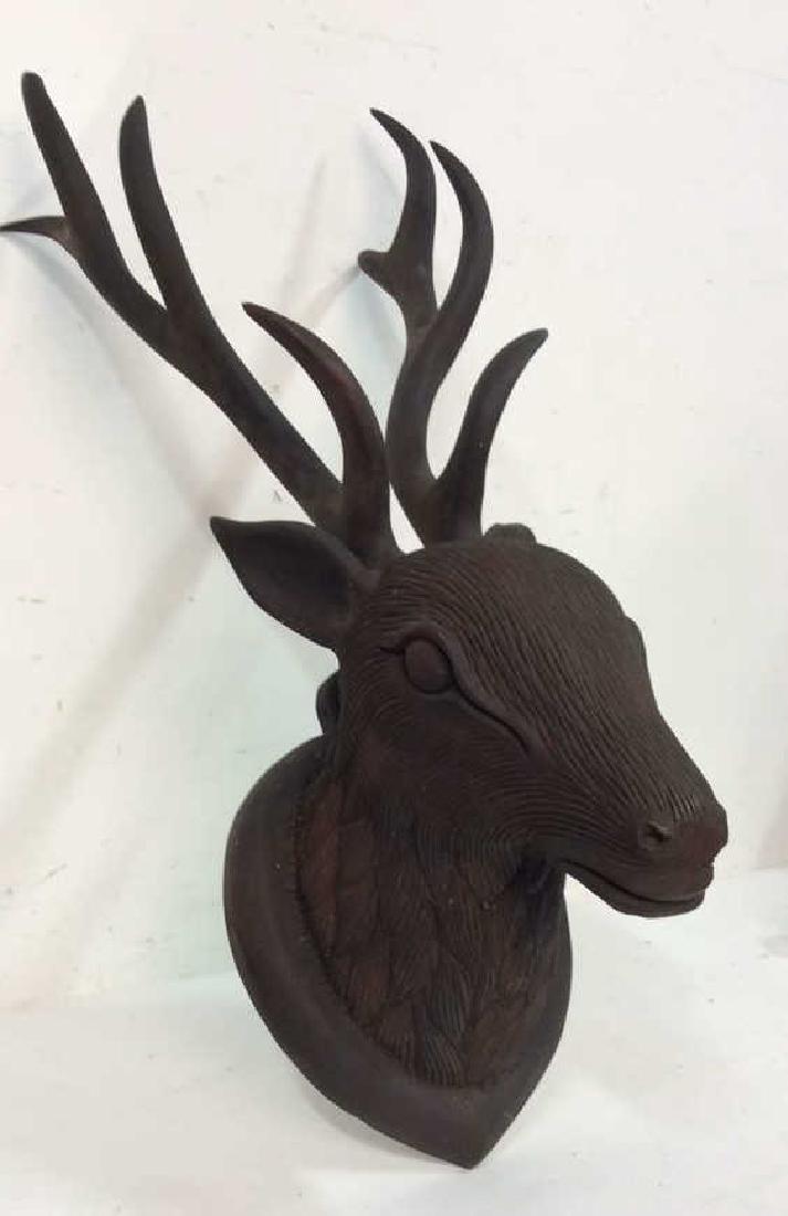 Folk Art Carved Painted Deer Head (1 of 10)