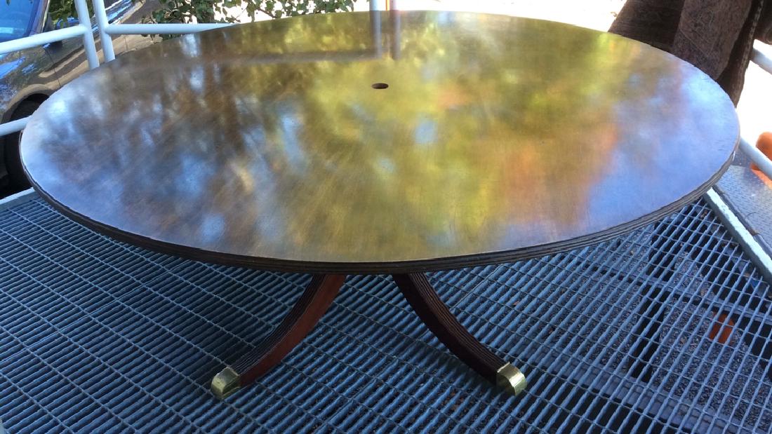 Oversized Vintage Circular Mahogany Pedestal Table (1 of 8)