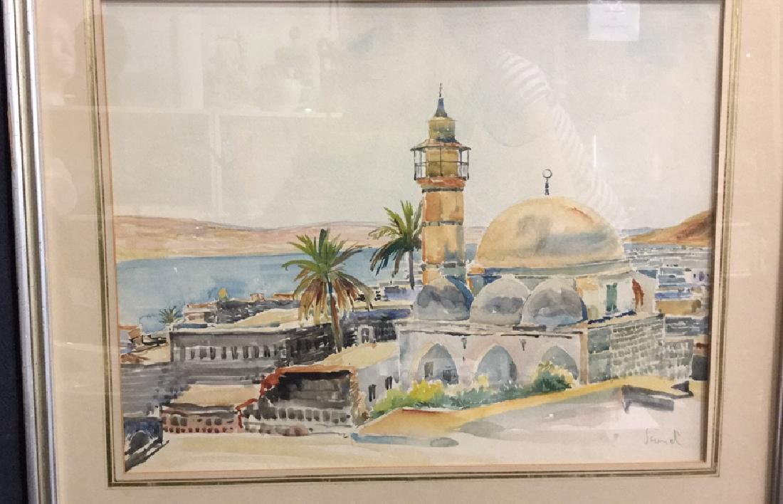 Middle Eastern Judaica Watercolor Painting (1 of 10)