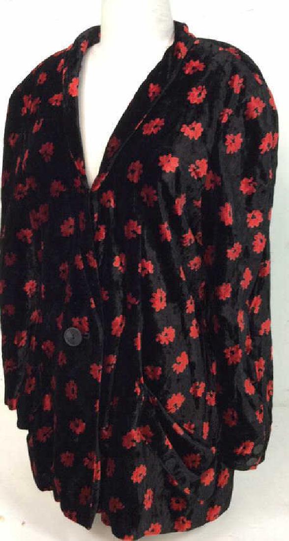 KRIZIA Vintage Black Floral Dress Jacket (1 of 9)