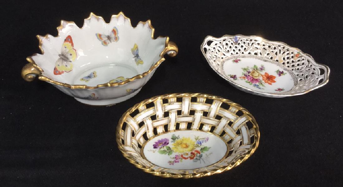 Lot 3 Porcelain Limoges Schumann Trinket Dishes (1 of 12)
