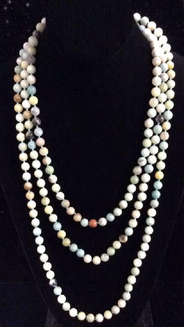 Natural Stone Round Beaded String Necklace (1 of 8)