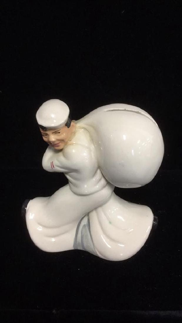 Vintage Ceramic Sailor Money Bank SBS (1 of 9)