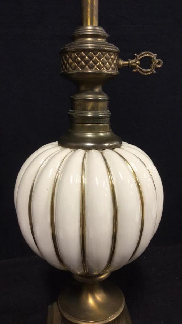 Brass Toned Metal And Ceramic Table Lamp (1 of 8)