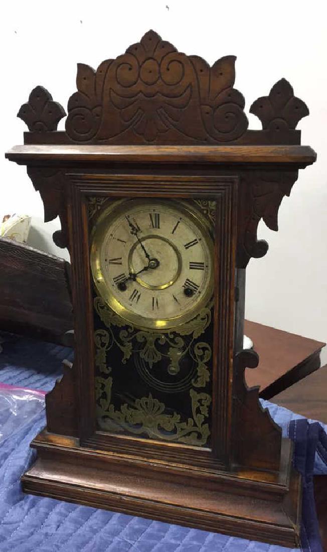 Wm L Gilbert Vintage LION Mantle Clock