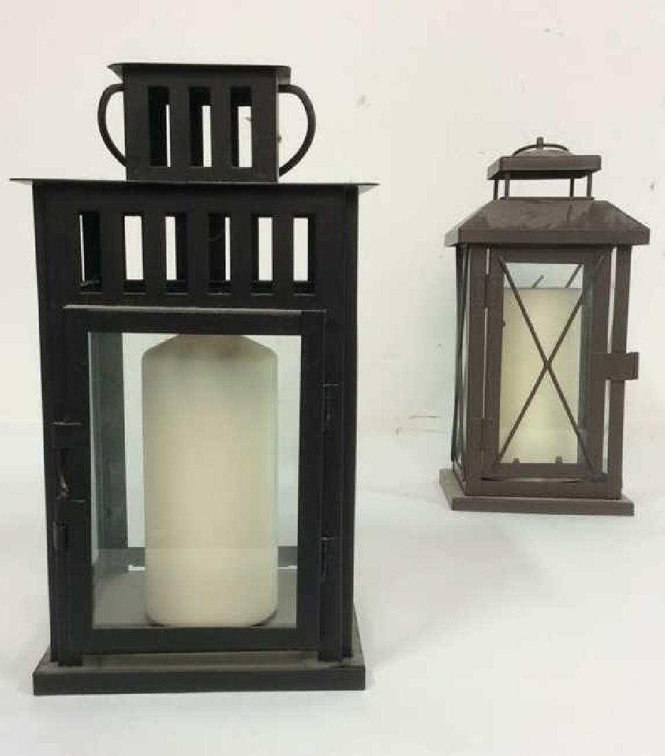 Lot 2 Metal Candle Lit Lanterns (1 of 10)