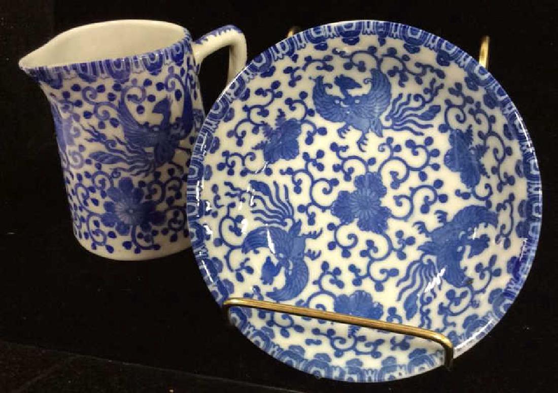 Lot 2 NIPPON Painted Porcelain Dish and Pitcher (1 of 9)