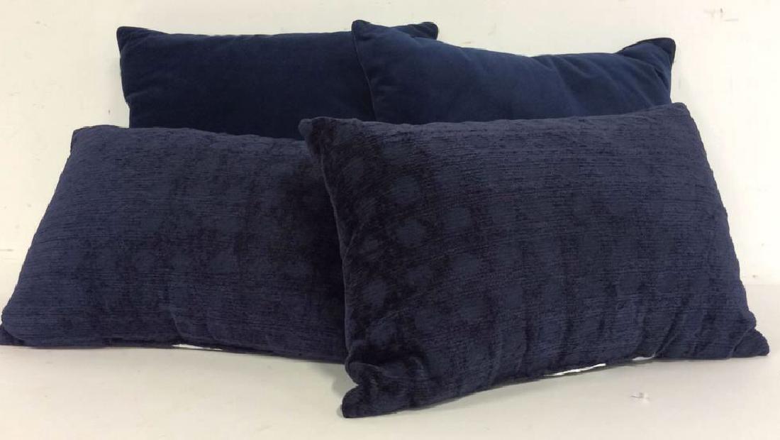 Lot 4 Navy Toned Decorative Throw Pillows (1 of 8)