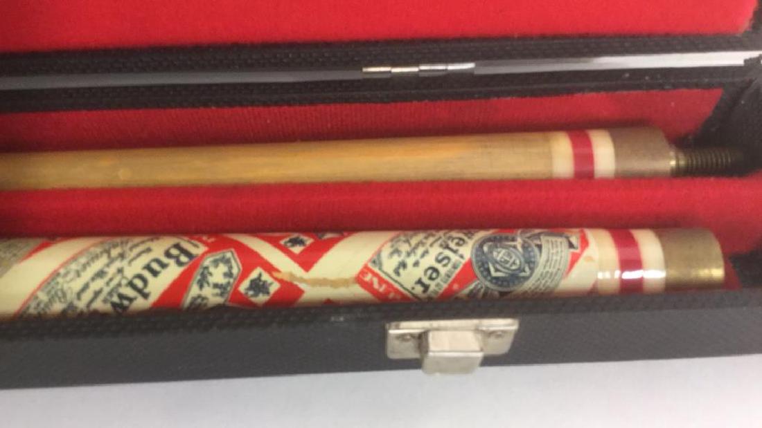 Boxed Bud Weiser and Silk Wrapped Pool Cue w Box (1 of 10)
