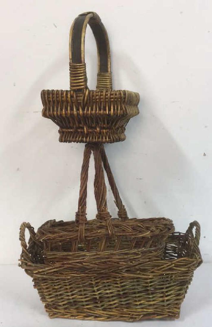 Set 3 Vintage Wicker Baskets (1 of 8)