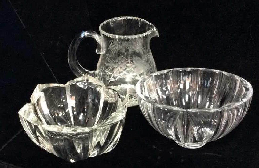 Lot 3 Assorted Crystal Cut Glass Tableware (1 of 9)