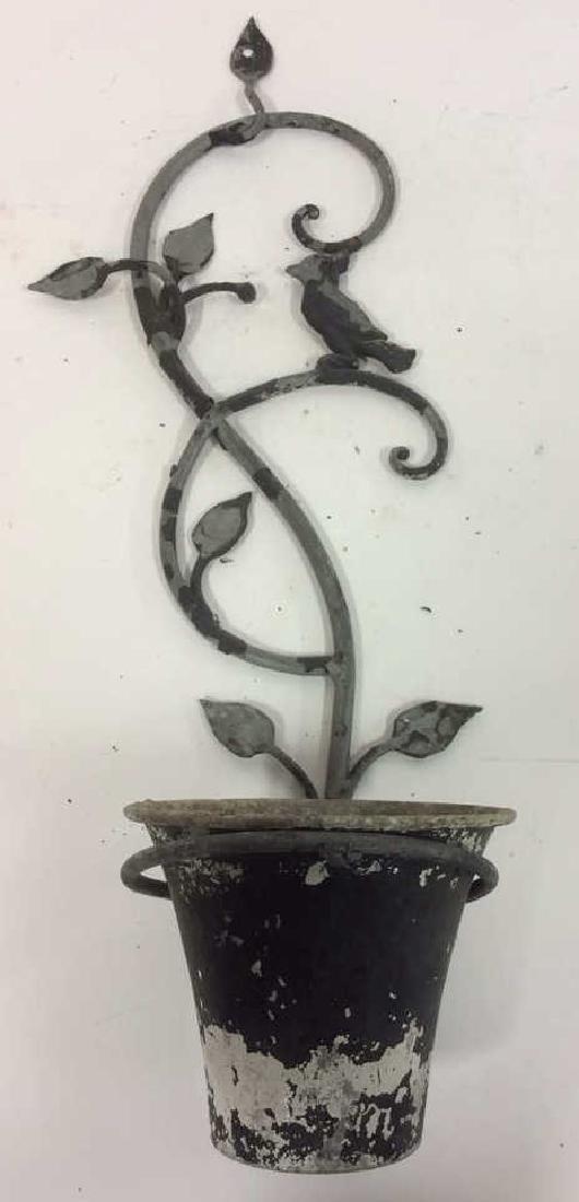 Leaf, Vine Bird Detailed Antique Planter Holder (1 of 9)