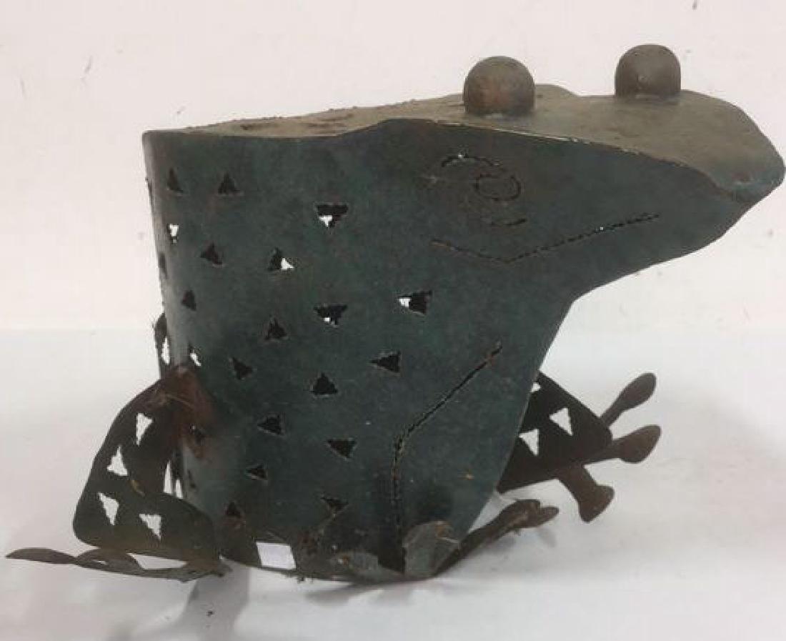 Hand Forged Metal Frog Garden Sculpture (1 of 8)