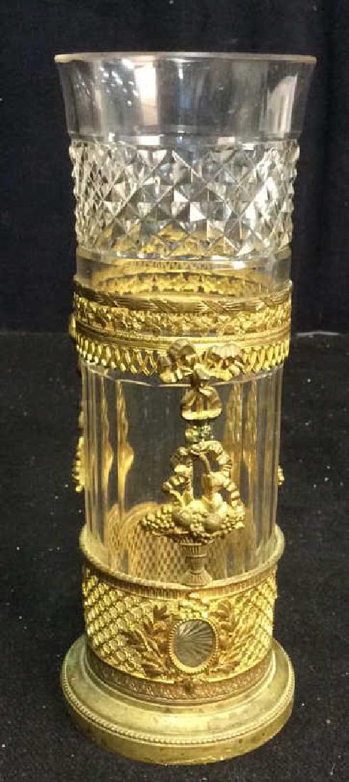 Gilded Bronze Overlay Crystal Vase (1 of 9)