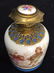 Antique Painted Porcelain Ormolu Perfume Bottle - 2