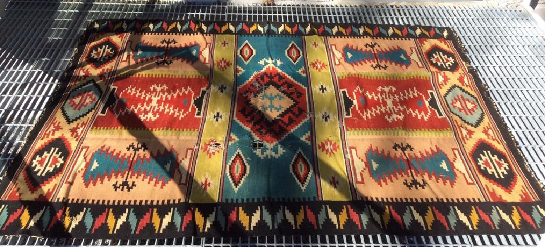 Handmade KILIM Geometric Detailed Wool Rug (1 of 12)