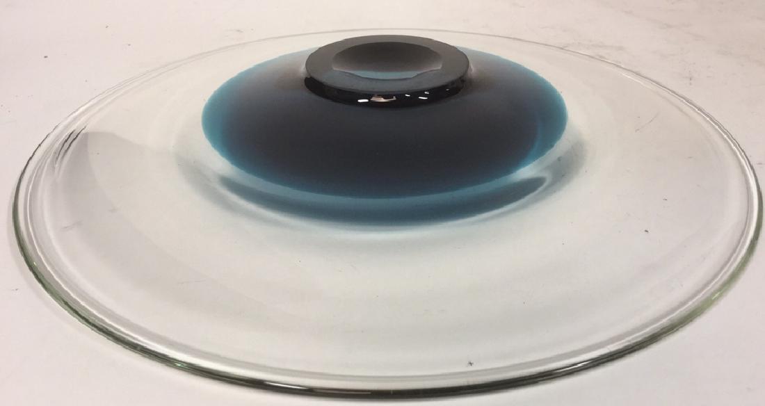 Two Toned Blue And Clear Glass Platter (1 of 8)