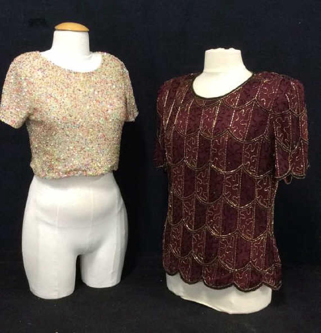 Lot 2 Embroidered Beaded Vintage Women’s Shirts (1 of 10)