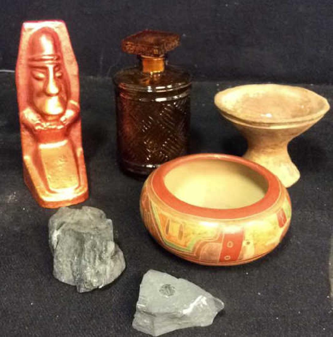 Lot 6 Desktop Accessories Iron, Pottery, Ceramic, (1 of 9)