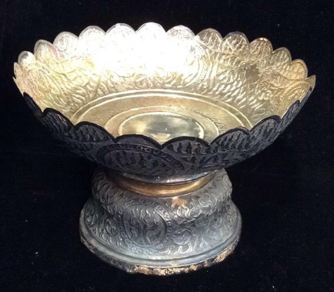 Signed Chinese Silver Decorative Footed Vessel (1 of 9)