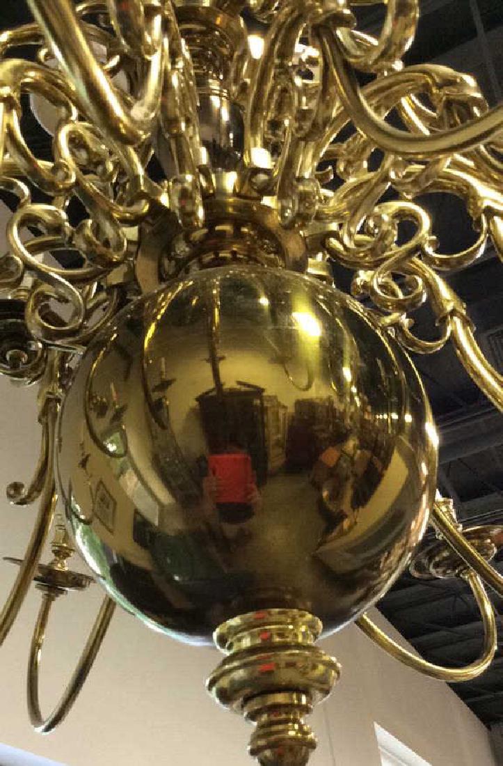 Palatial Brass Dutch Colonial 24 Arm Chandelier (1 of 10)