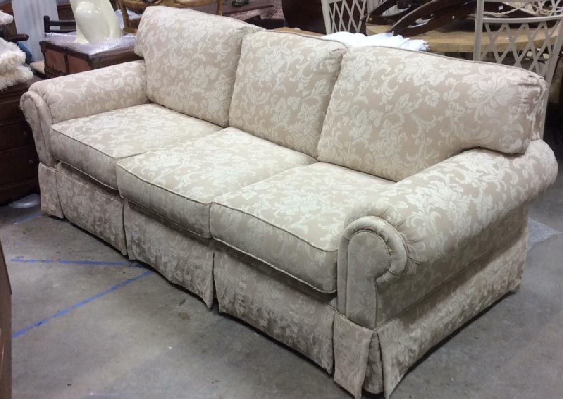 HICKORY HILL Upholstered Beige Cream Toned Sofa (1 of 11)