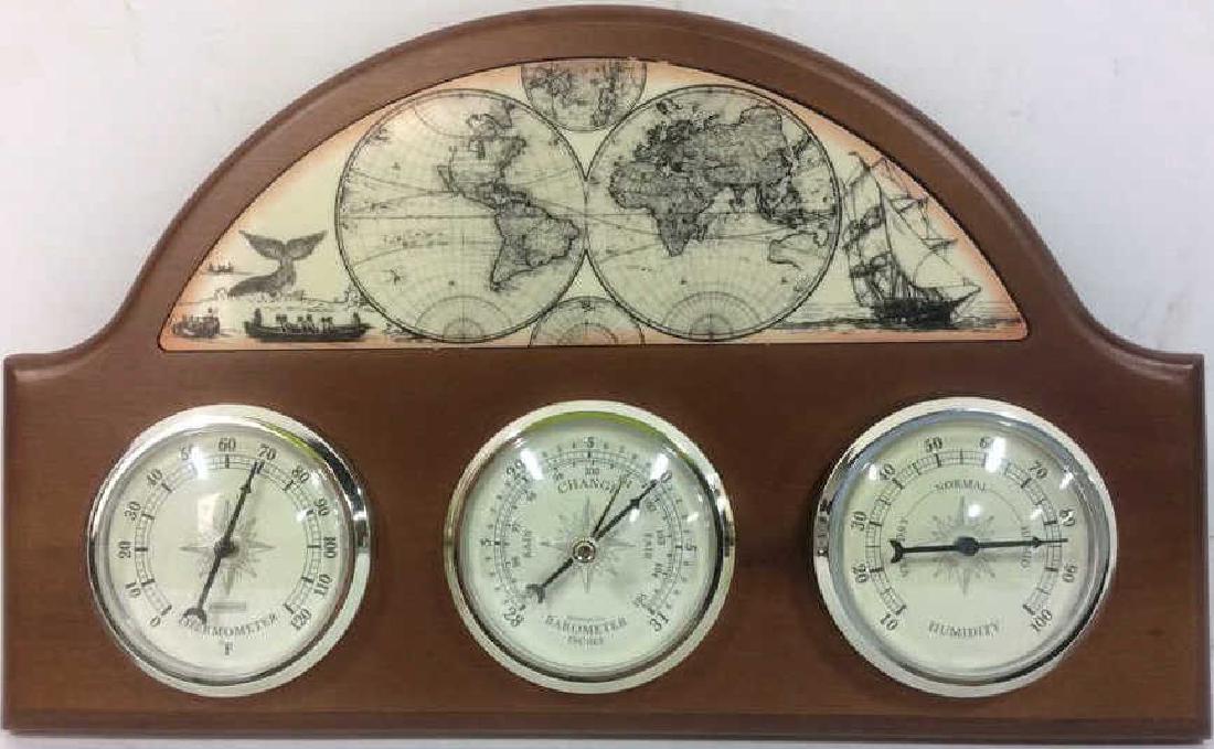 3 Ship Gauges In Carved Wood (1 of 8)