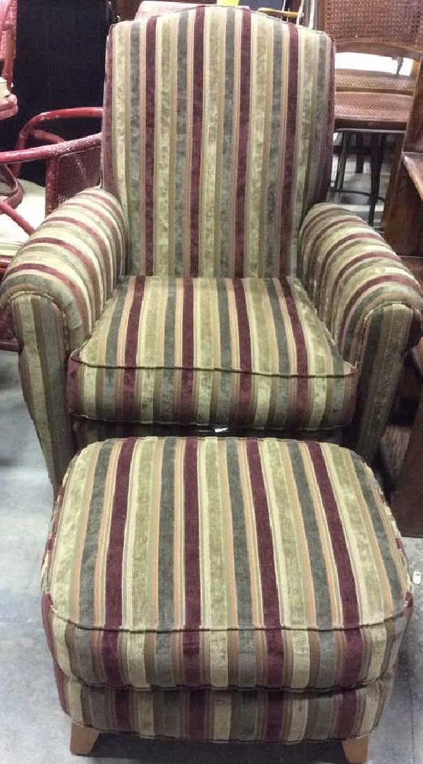 Set ETHAN ALLEN Cushioned Armchair & Footrest (1 of 10)