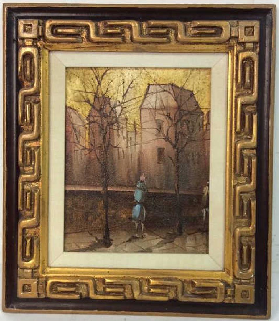 Framed Street Painting w Walking Figure (1 of 8)