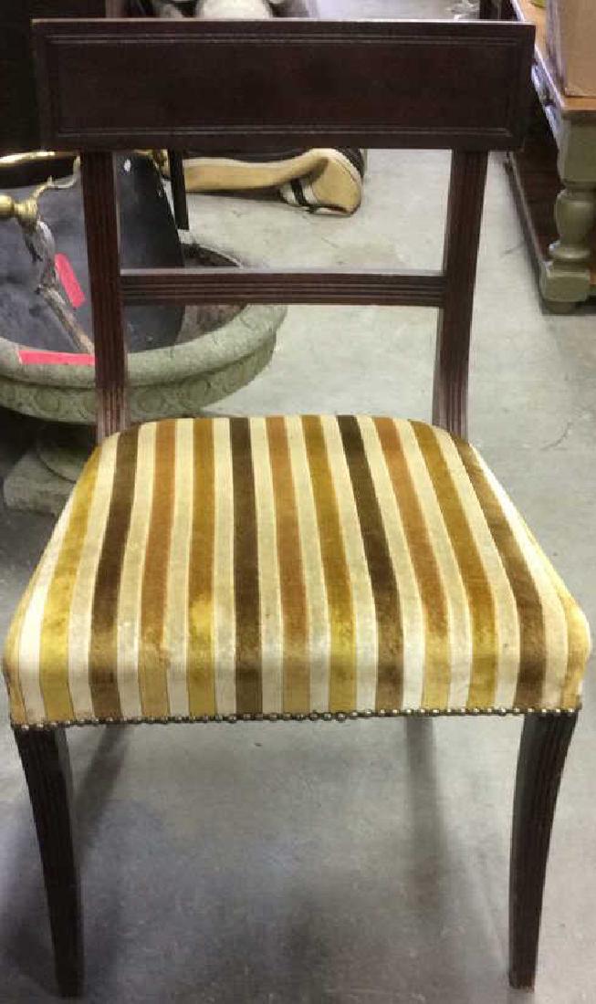 Wooden Frame Striped Cushioned Chair (1 of 10)