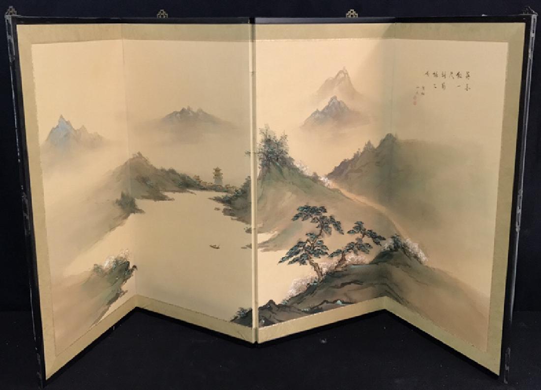 Painted 4 Panel Asian Style Screen (1 of 7)