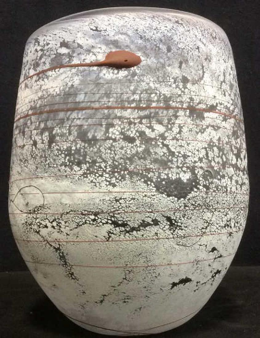 Intricately Painted Art Glass Bowl Vase (1 of 10)