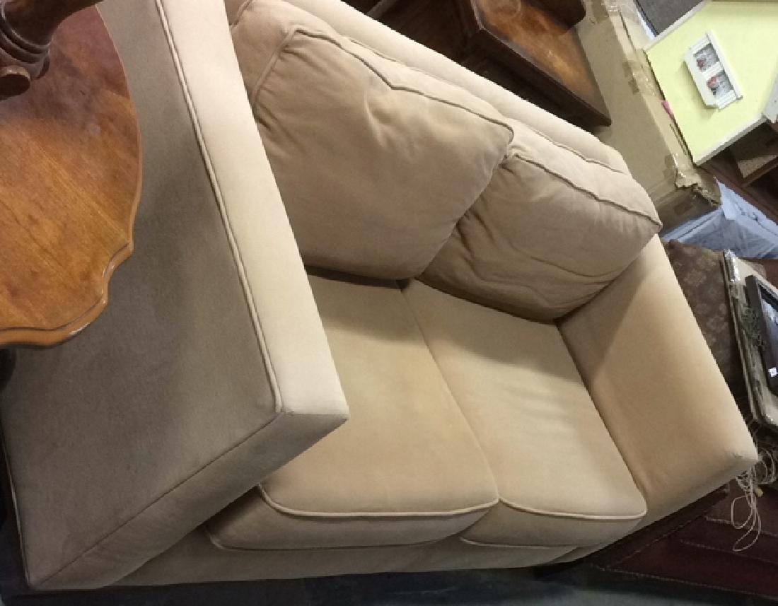 Crate and Barrrel Orange Cream Toned Loveseat (1 of 10)