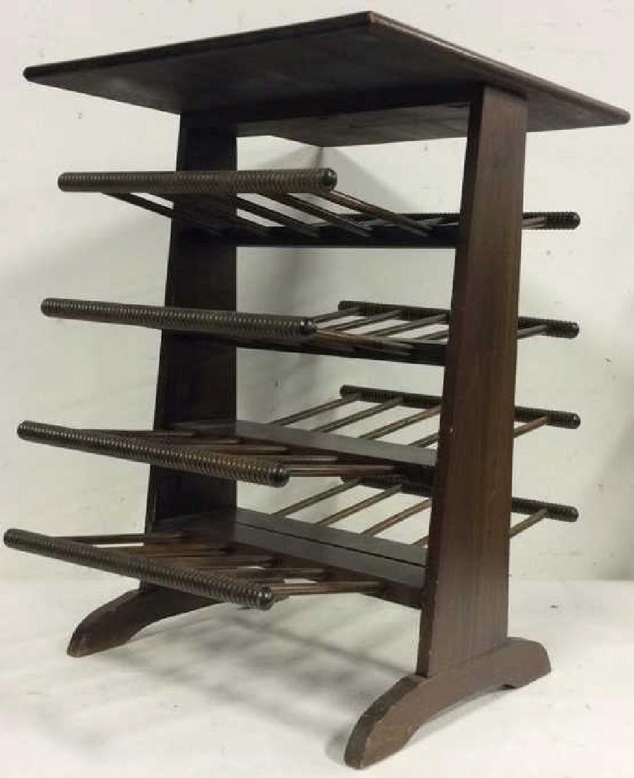 Mid Century Architectural Style Wood Magazine Rack (1 of 9)