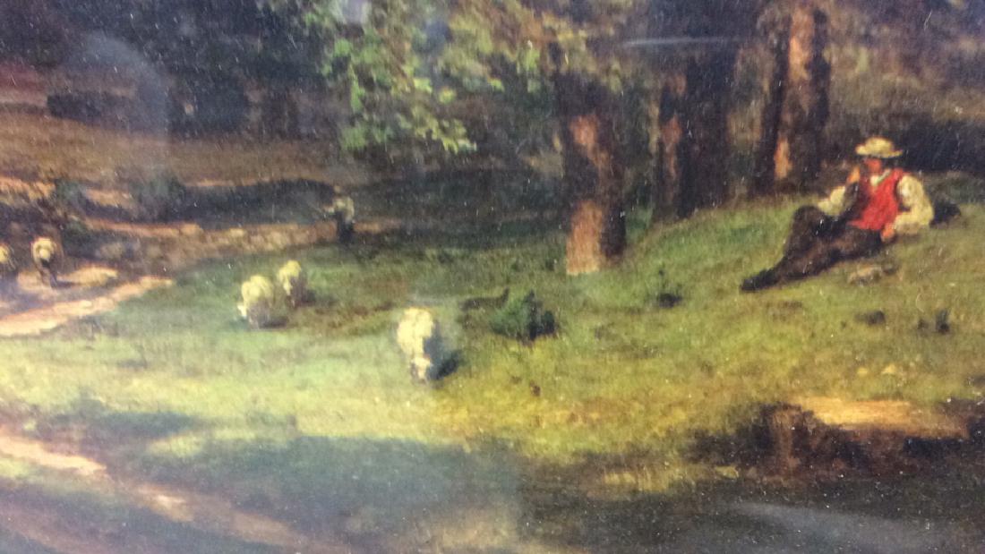 Framed Art Print Shepard W Sheep Wooded Landscape (1 of 8)