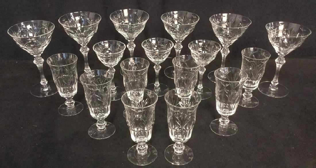 Lot 17 Intricate Relief Style Formal Glasses (1 of 8)