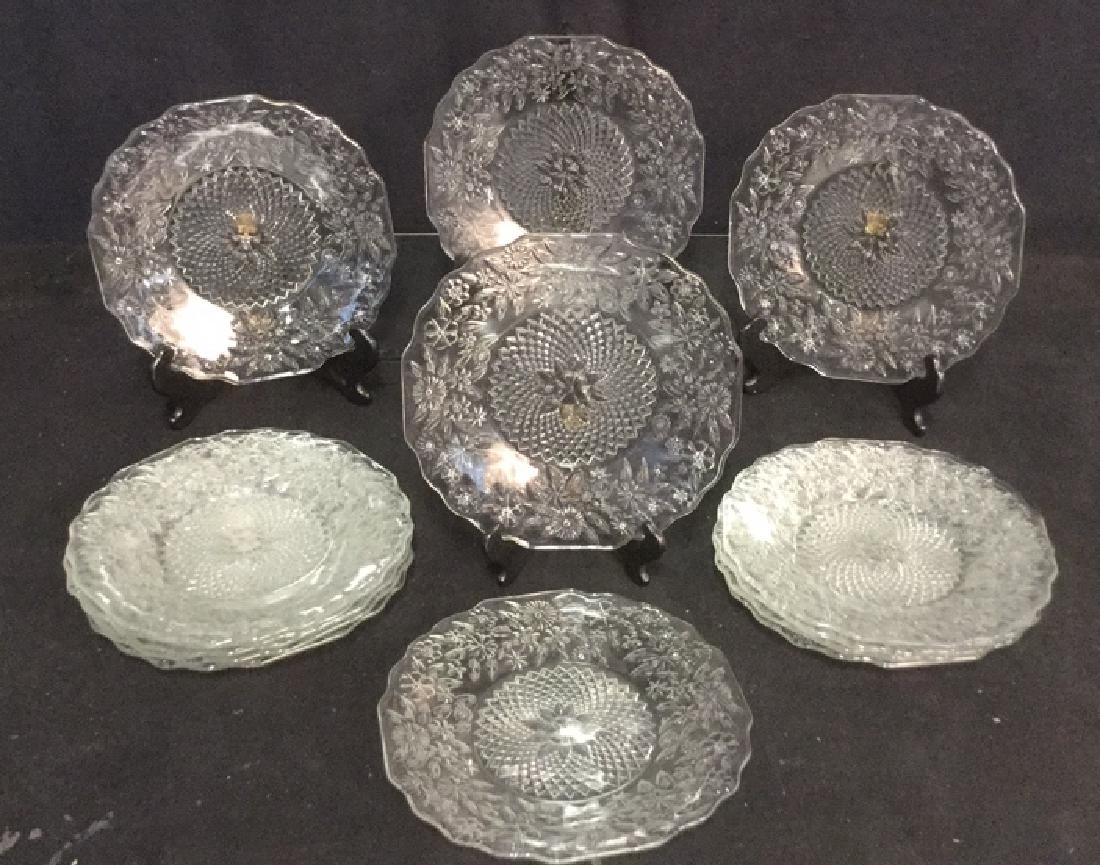 Lot 14 Vintage Set Of Depression Glass Plates (1 of 8)