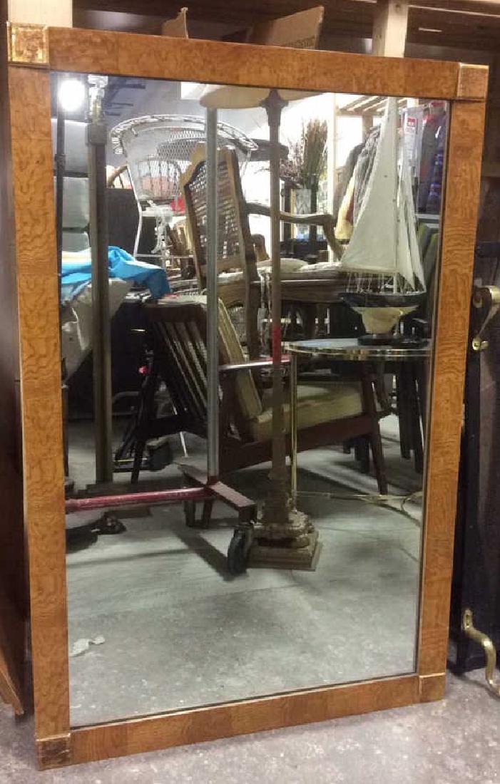 Wooden Frame W Gold Toned Accents Mirror (1 of 11)