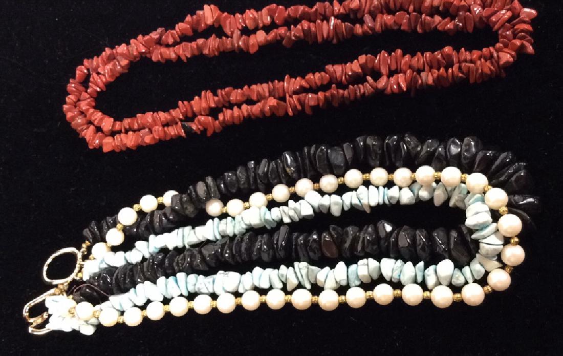Lot 2 Natural Stone Beaded Vintage Necklaces (1 of 10)