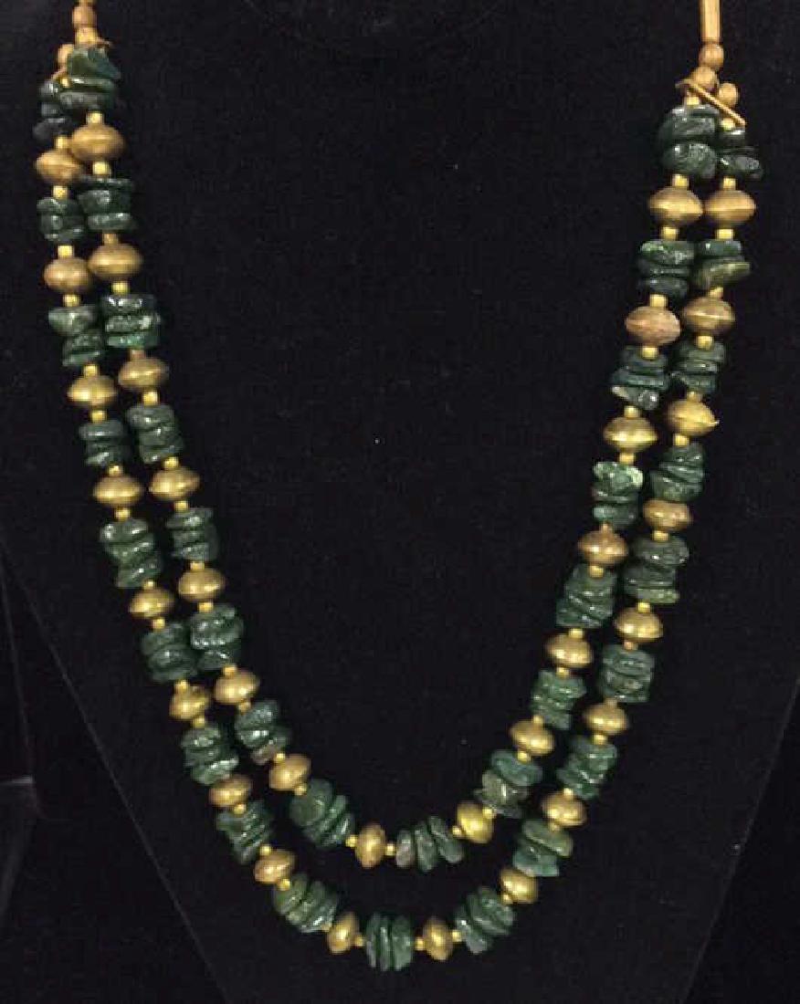 Double Stranded Green Natural Stone Necklace (1 of 8)