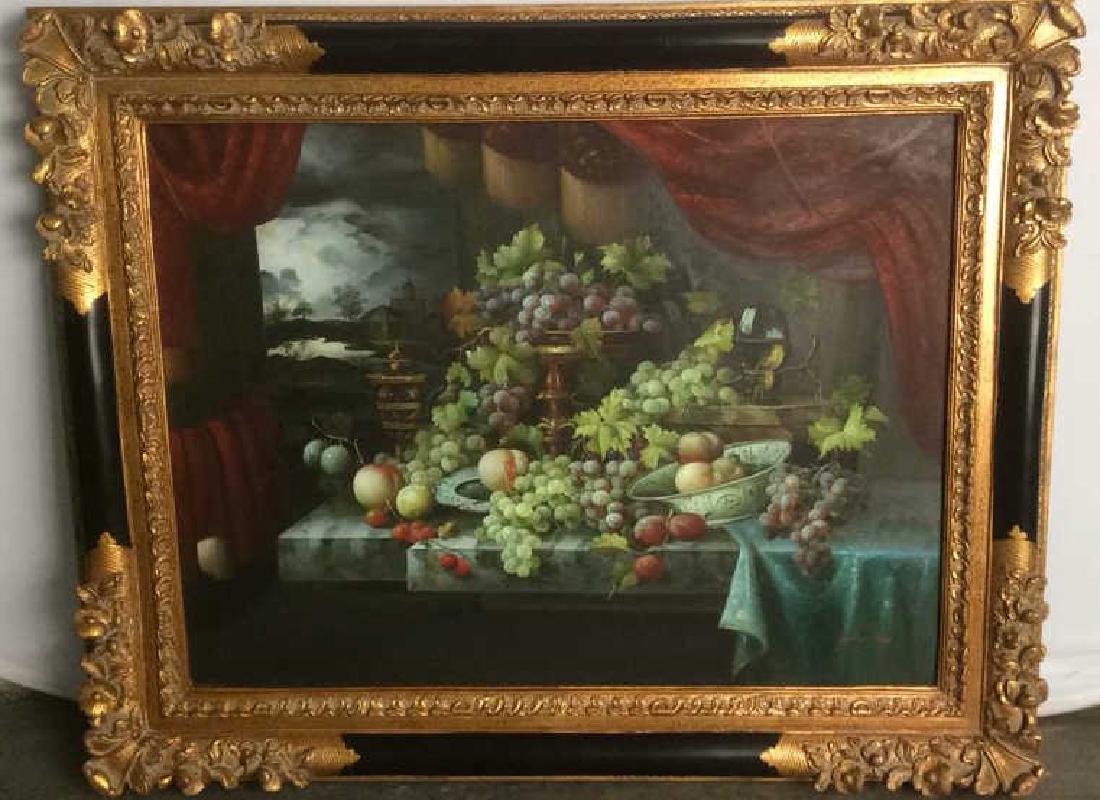 Signed Framed JACKSON Oil Still Life Of Fruit (1 of 16)