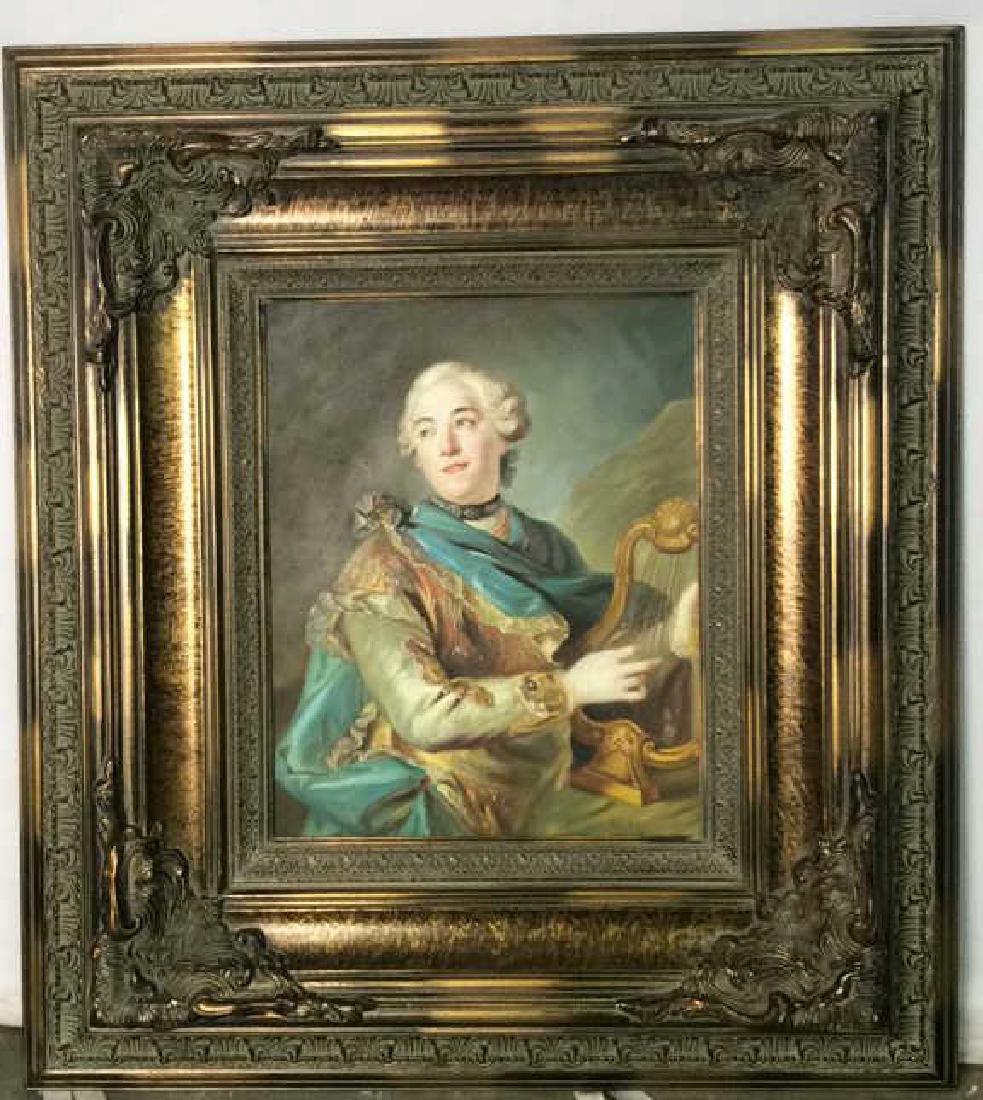 Framed oil Painting Portrait of Man W Harp (1 of 10)