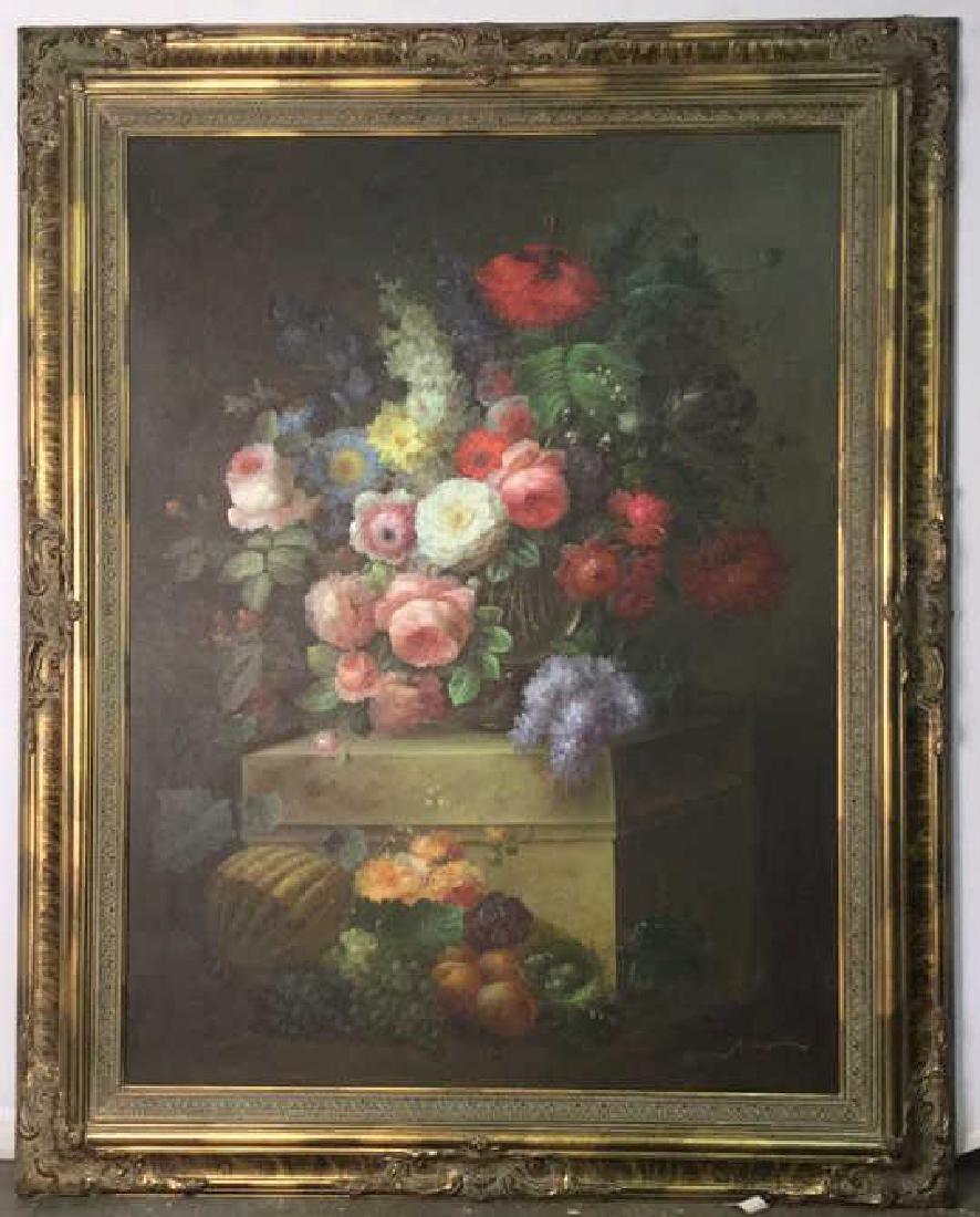 Ornately Framed Floral Oil Bouquet Still Life (1 of 10)