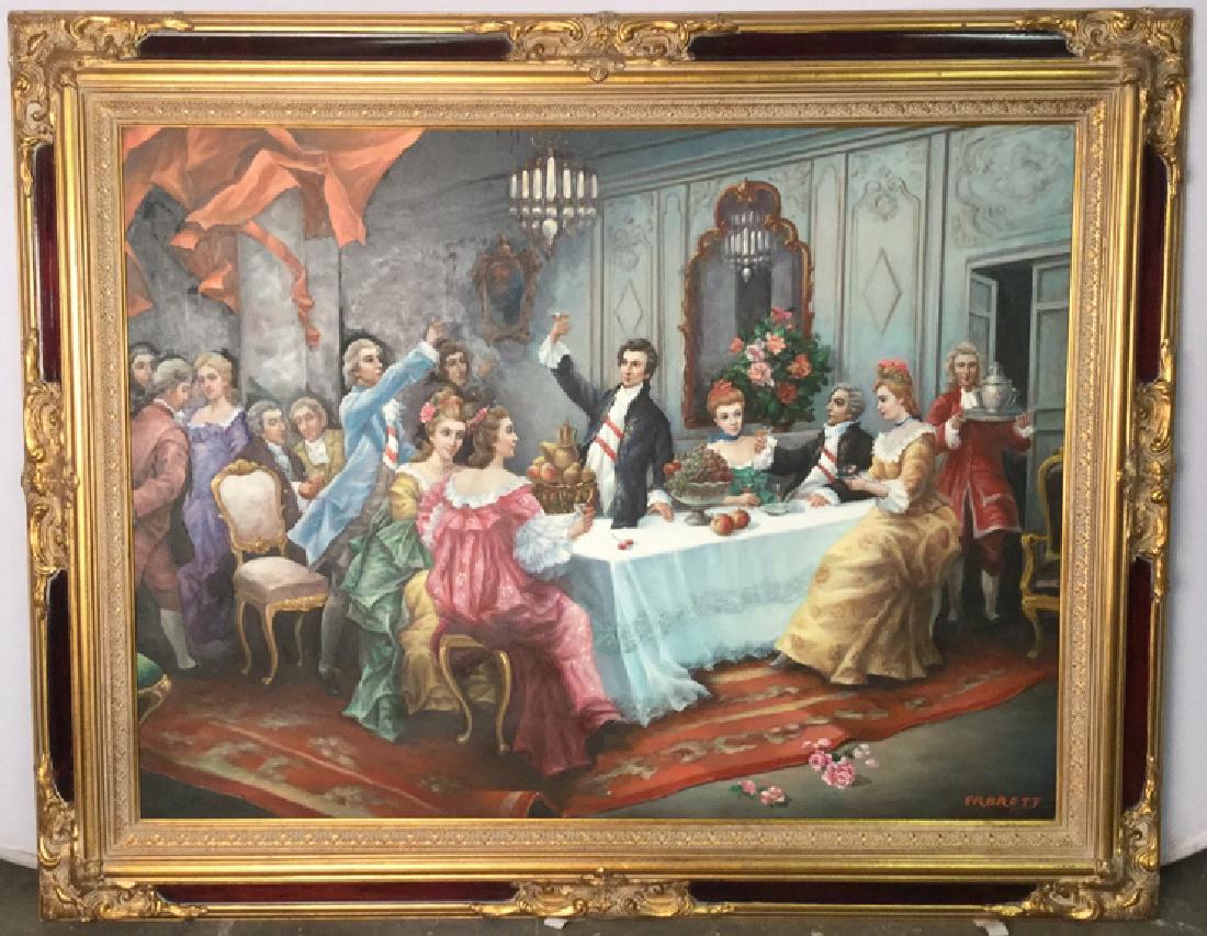 Signed Erbrett Grand Salon OilPainting (1 of 10)