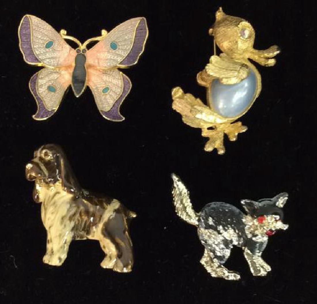 Lot 4 Estate Jewelry Animal Figural Brooch Pins (1 of 10)