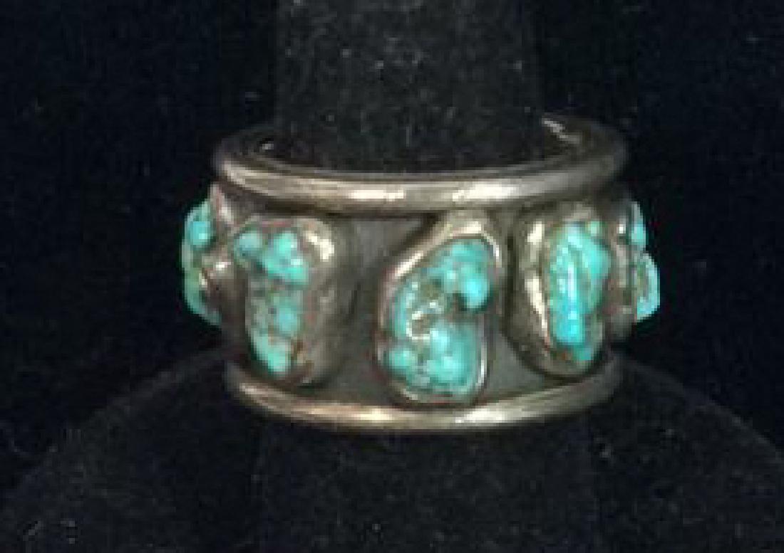 H. FRED SKAGGS Handmade Sterling Turquoise Ring (1 of 8)