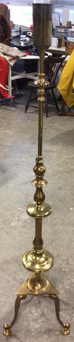 Vintage Brass Multi Tiered Candlestick Floor Lamp (1 of 8)